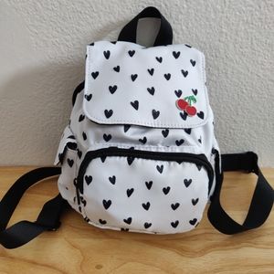 Claire's Mini White Drawstring Backpack
